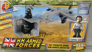 HM Armed Forces RAF Predator Drone and Remote Operator